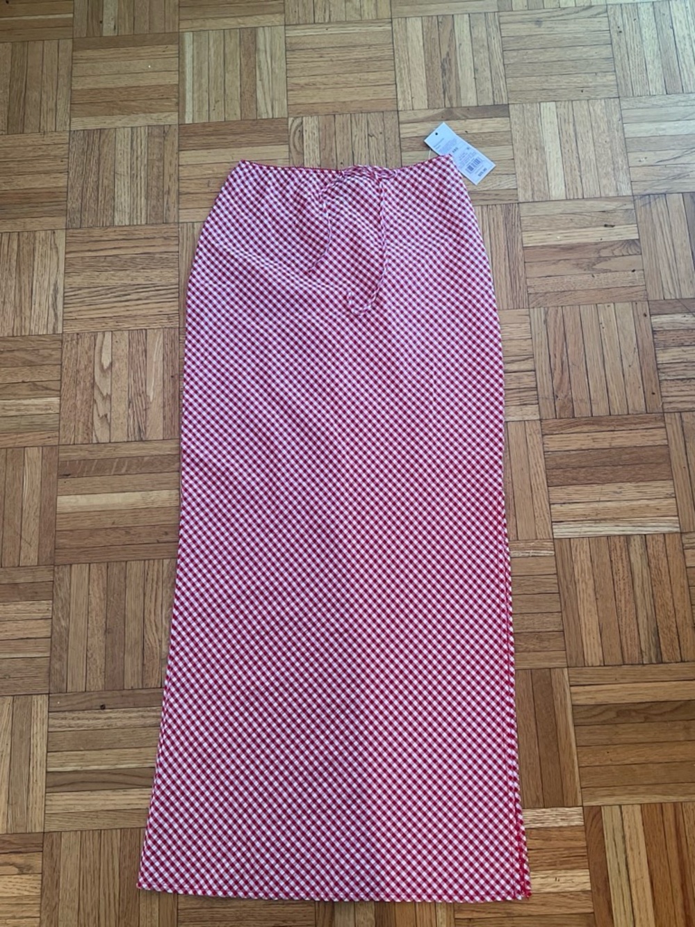 Target Red and White Gingham Maxi Skirt